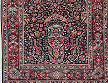 Load image into Gallery viewer, ANTIQUE PERSIAN KASHAN DABIR RUG SIZE: 3&#39;6&quot; x 5&#39;6&quot;