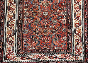 ANTIQUE PERSIAN MALAYER RUG SIZE: 4'4" x 6'6"