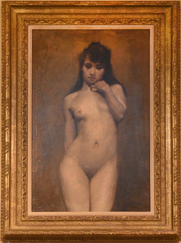 Vintage Oil On Canvas By Artist Edward Stott (1859-1918) , Size: 26