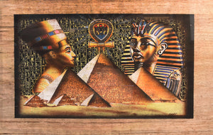 Papyrus Painting Nefertiti, Ramses