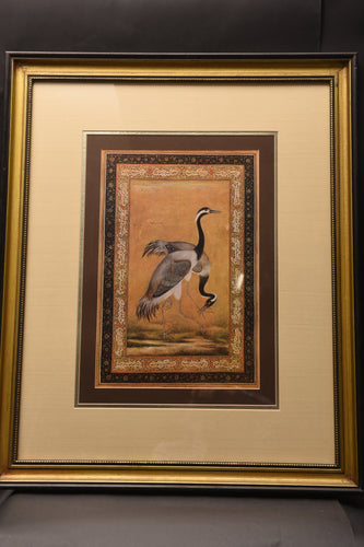 Courting Cranes (Mughal Miniature)