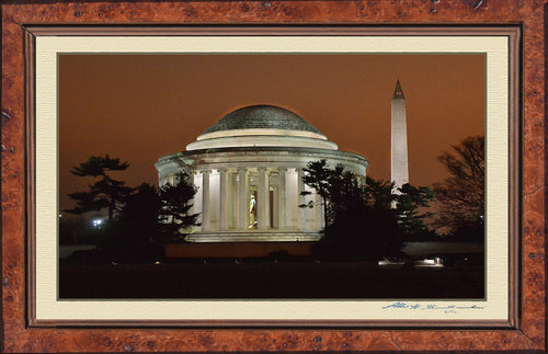 The Jefferson Memorial & Washington Monument night Shot